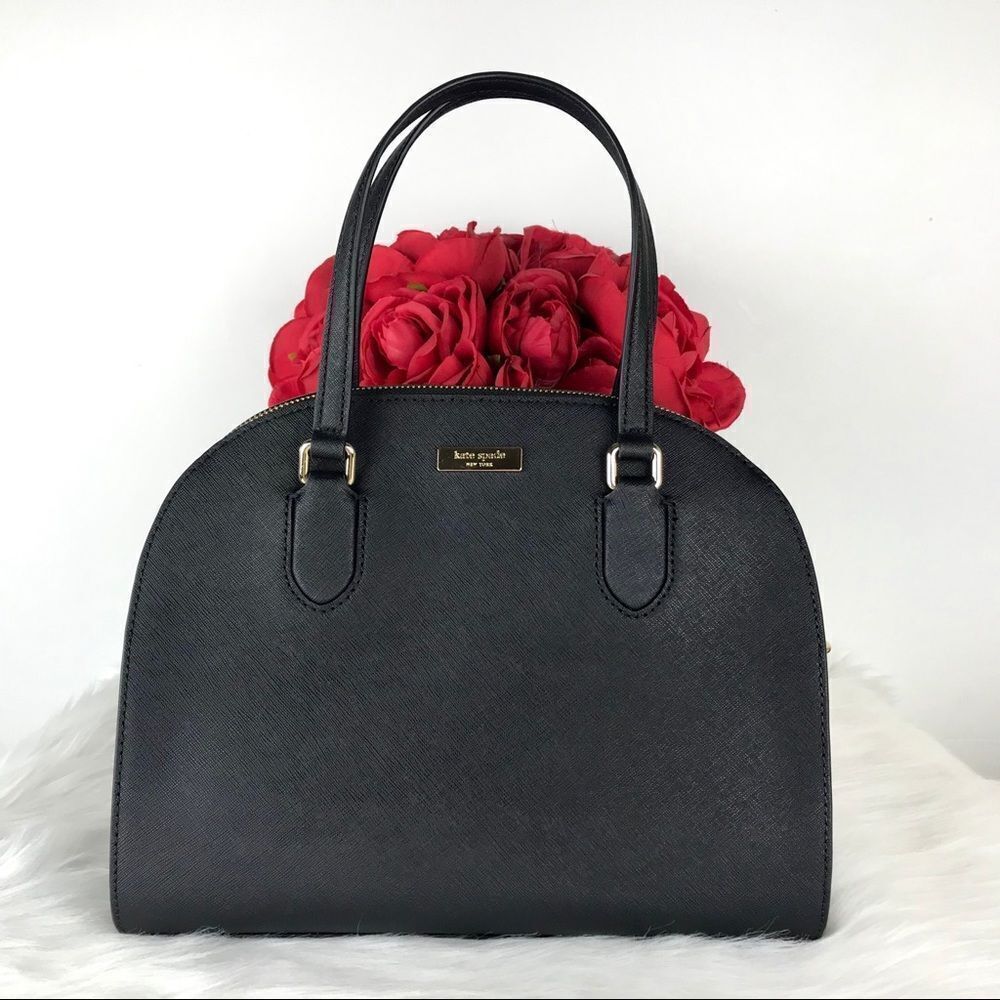 ♥️ NWT KATE SPADE BLACK LEATHER SATCHEL ♥️